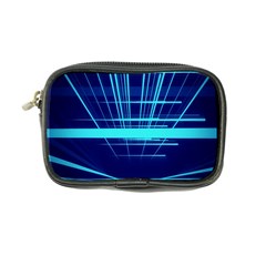 Grid Structure Blue Line Coin Purse by Mariart