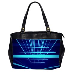 Grid Structure Blue Line Office Handbags (2 Sides) 