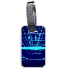 Grid Structure Blue Line Luggage Tags (two Sides)