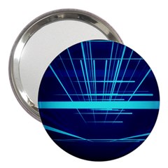 Grid Structure Blue Line 3  Handbag Mirrors by Mariart