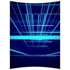 Grid Structure Blue Line Back Support Cushion by Mariart