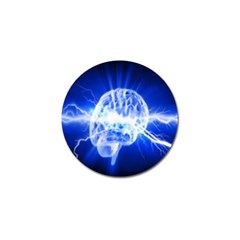 Lightning Brain Blue Golf Ball Marker (10 Pack)