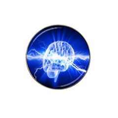 Lightning Brain Blue Hat Clip Ball Marker