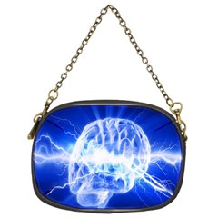 Lightning Brain Blue Chain Purses (two Sides) 