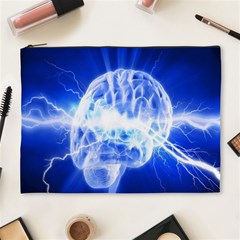 Lightning Brain Blue Cosmetic Bag (xl) by Mariart