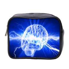 Lightning Brain Blue Mini Toiletries Bag 2-side