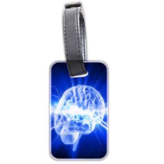 Lightning Brain Blue Luggage Tags (two Sides) by Mariart