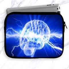 Lightning Brain Blue Apple Ipad 2/3/4 Zipper Cases by Mariart