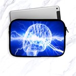 Lightning Brain Blue Apple iPad Mini Zipper Cases Front