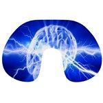 Lightning Brain Blue Travel Neck Pillows Back