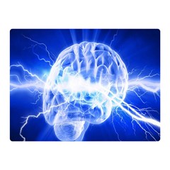 Lightning Brain Blue Double Sided Flano Blanket (mini) 