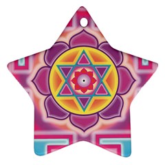 Kali Yantra Inverted Rainbow Ornament (star) by Mariart