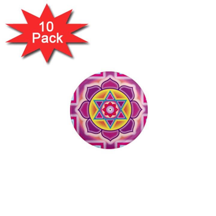 Kali Yantra Inverted Rainbow 1  Mini Magnet (10 pack) 