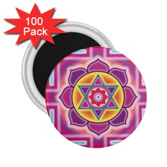 Kali Yantra Inverted Rainbow 2 25  Magnets (100 Pack) 