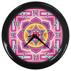 Kali Yantra Inverted Rainbow Wall Clocks (black)