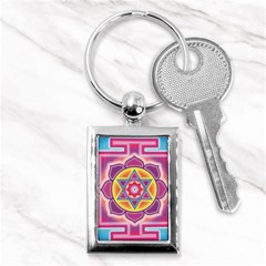 Kali Yantra Inverted Rainbow Key Chains (rectangle)  by Mariart