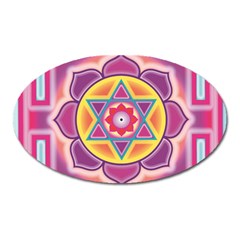 Kali Yantra Inverted Rainbow Oval Magnet by Mariart