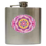 Kali Yantra Inverted Rainbow Hip Flask (6 oz) Front