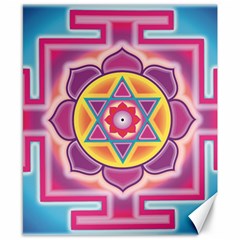 Kali Yantra Inverted Rainbow Canvas 8  X 10 