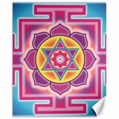 Kali Yantra Inverted Rainbow Canvas 16  X 20   by Mariart