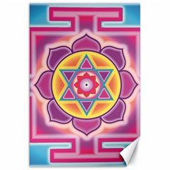 Kali Yantra Inverted Rainbow Canvas 20  X 30  