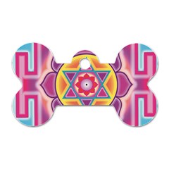 Kali Yantra Inverted Rainbow Dog Tag Bone (one Side) by Mariart