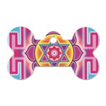 Kali Yantra Inverted Rainbow Dog Tag Bone (Two Sides) Back