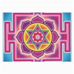 Kali Yantra Inverted Rainbow Large Glasses Cloth (2-Side) Front