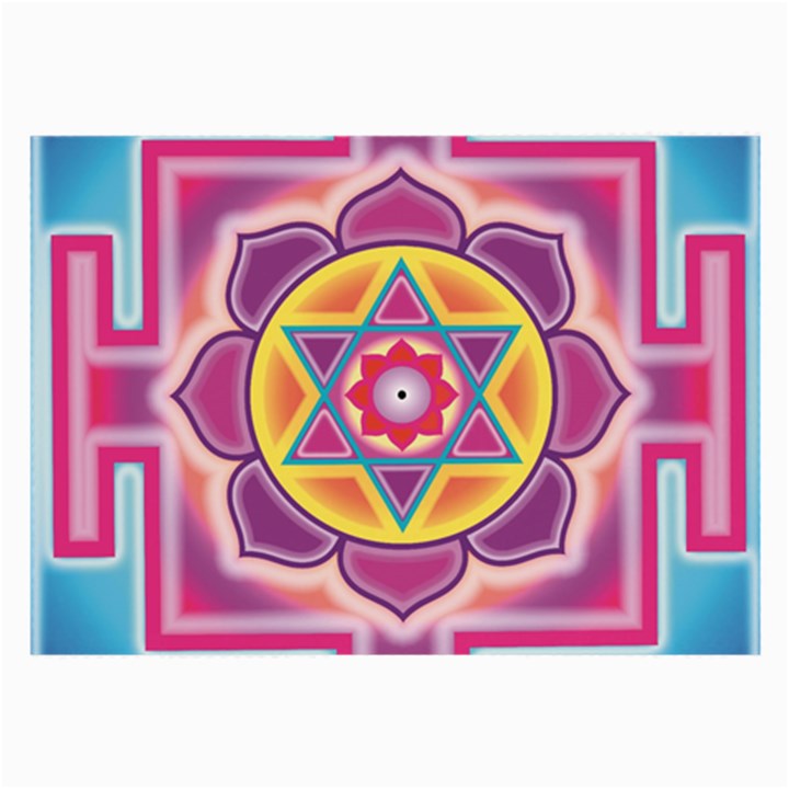 Kali Yantra Inverted Rainbow Large Glasses Cloth (2-Side)