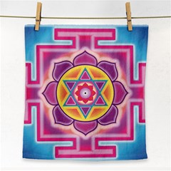 Kali Yantra Inverted Rainbow Face Towel by Mariart