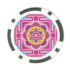 Kali Yantra Inverted Rainbow Poker Chip Card Guard (10 Pack) by Mariart