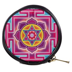 Kali Yantra Inverted Rainbow Mini Makeup Bags by Mariart