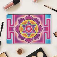 Kali Yantra Inverted Rainbow Cosmetic Bag (large)  by Mariart