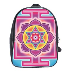 Kali Yantra Inverted Rainbow School Bag (large) by Mariart