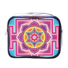 Kali Yantra Inverted Rainbow Mini Toiletries Bags by Mariart