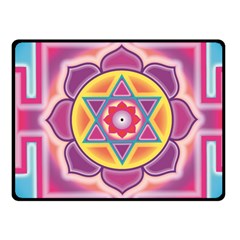 Kali Yantra Inverted Rainbow Fleece Blanket (small) by Mariart