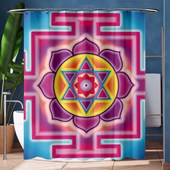 Kali Yantra Inverted Rainbow Shower Curtain 60  X 72  (medium) 