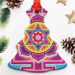 Kali Yantra Inverted Rainbow Christmas Tree Ornament (two Sides) by Mariart