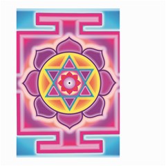 Kali Yantra Inverted Rainbow Small Garden Flag (two Sides) by Mariart