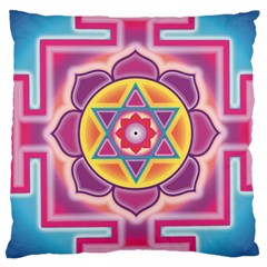 Kali Yantra Inverted Rainbow Large Cushion Case (two Sides) by Mariart