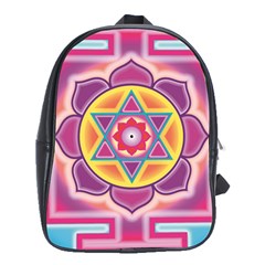 Kali Yantra Inverted Rainbow School Bag (xl)