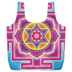 Kali Yantra Inverted Rainbow Full Print Recycle Bags (l)  by Mariart