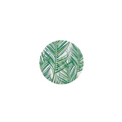 Jungle Fever Green Leaves 1  Mini Buttons by Mariart