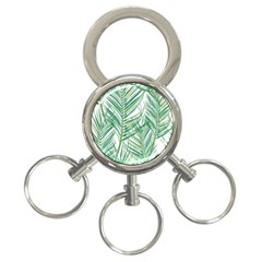 Jungle Fever Green Leaves 3-ring Key Chains