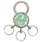 Jungle Fever Green Leaves 3-Ring Key Chains Front