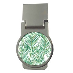 Jungle Fever Green Leaves Money Clips (round)  by Mariart