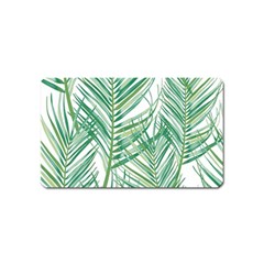 Jungle Fever Green Leaves Magnet (name Card) by Mariart