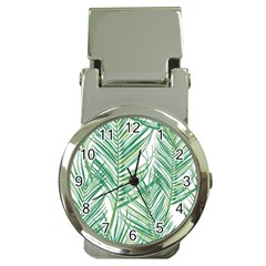 Jungle Fever Green Leaves Money Clip Watches by Mariart