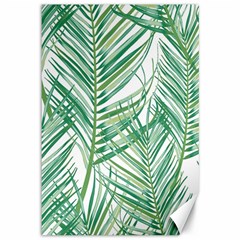 Jungle Fever Green Leaves Canvas 12  X 18   by Mariart