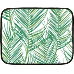 Jungle Fever Green Leaves Double Sided Fleece Blanket (mini) 